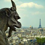 Paris Gargoyle with View of Tower