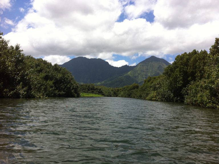 Paddleboarding_Kauai_Hanalei_River